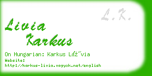 livia karkus business card